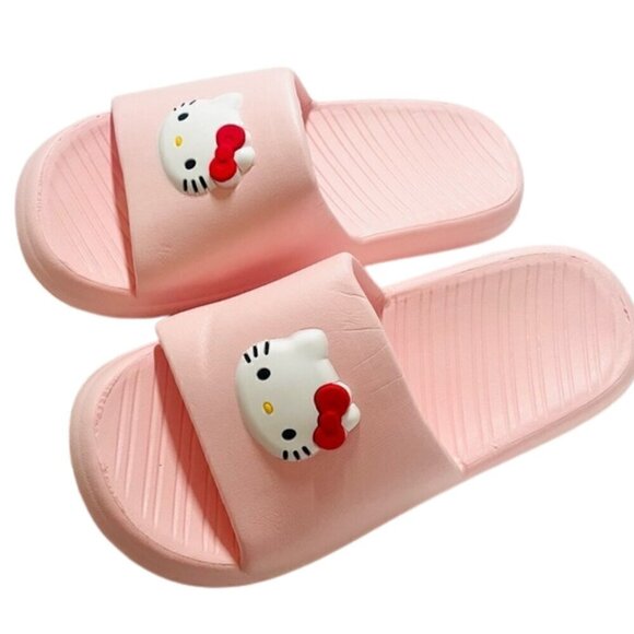 💖NWT Hello Kitty Summer Slippers Sandals - PINK - US 6-6.5 🩴 - Picture 1 of 4